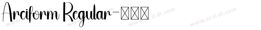 Arciform Regular字体转换